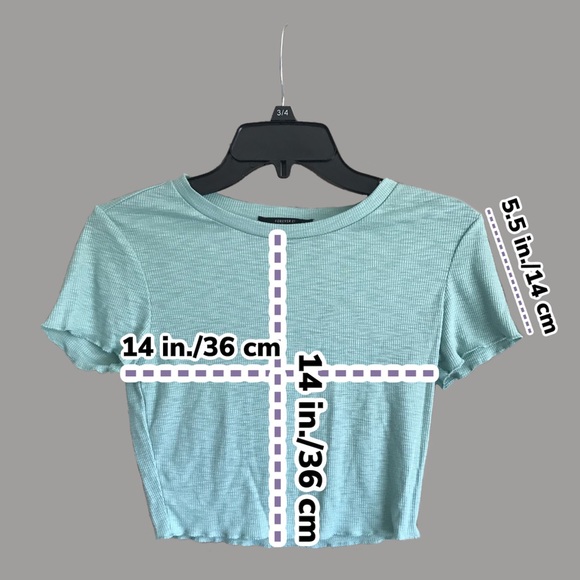 Turquoise crop tee - Picture 2 of 2